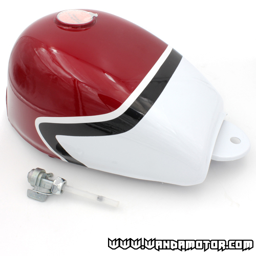 Fuel tank Monkey red/white